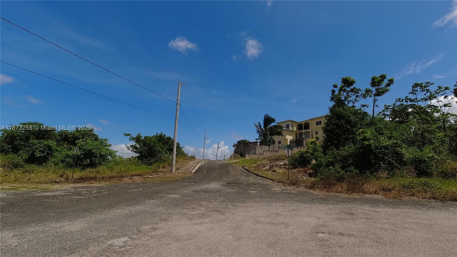 road entry leading to Lot 442.