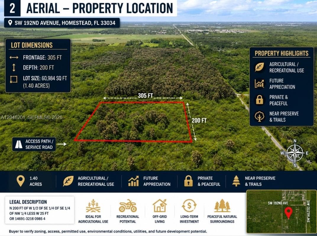 Sw 192nd avenue, Homestead FL 33034