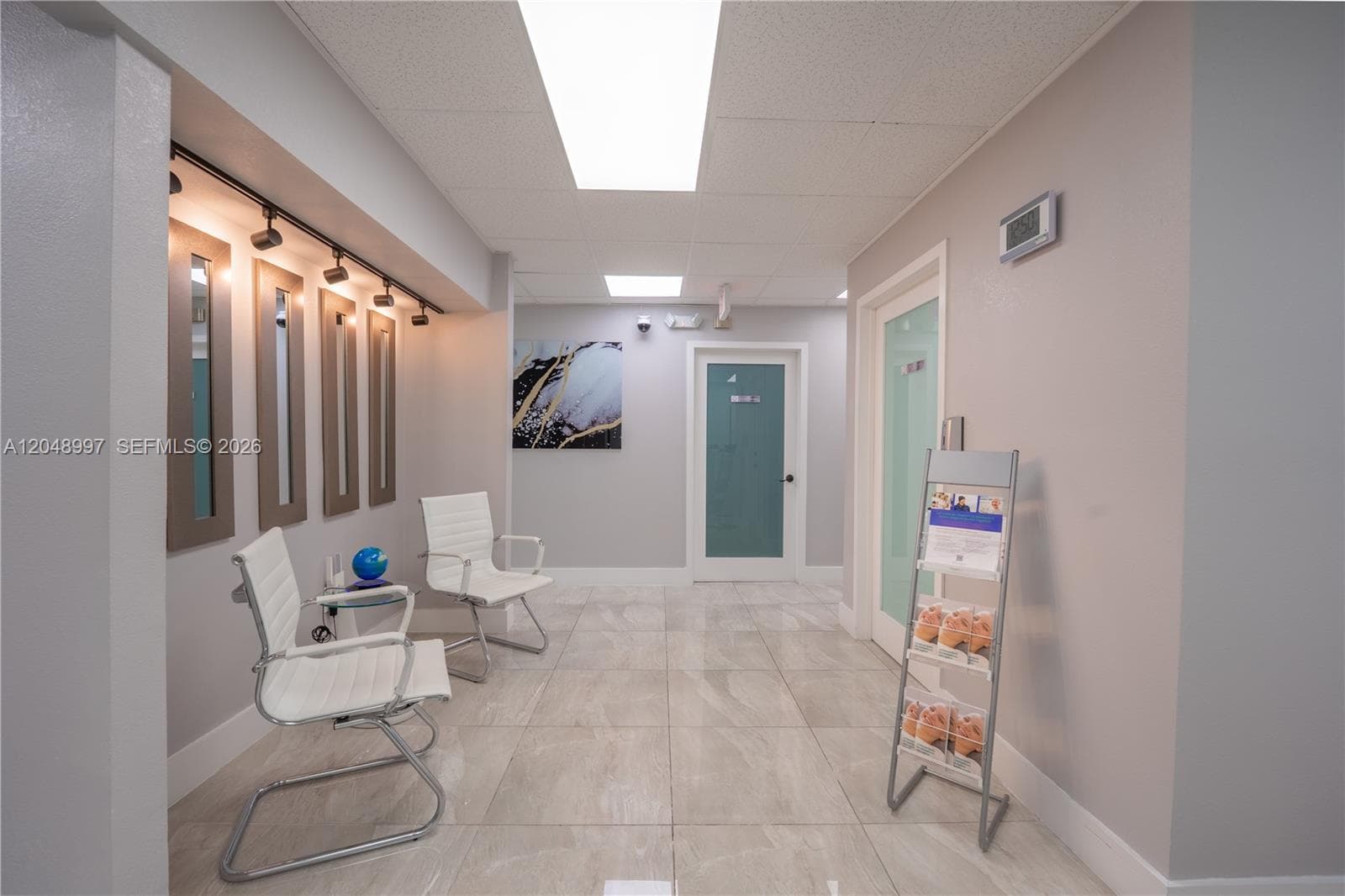 Reception area hallway with access to private offices