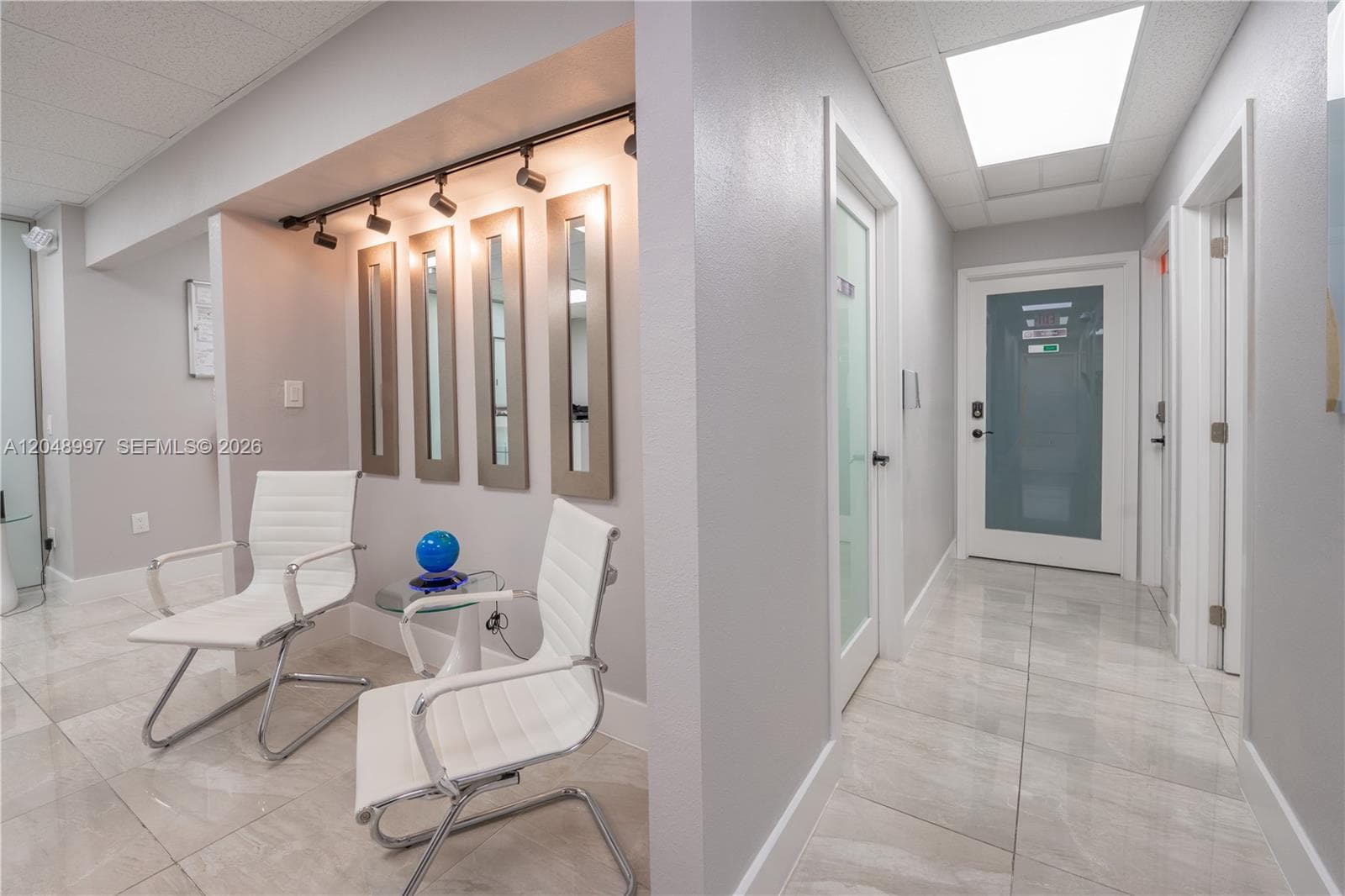 Reception area hallway with access to private offices