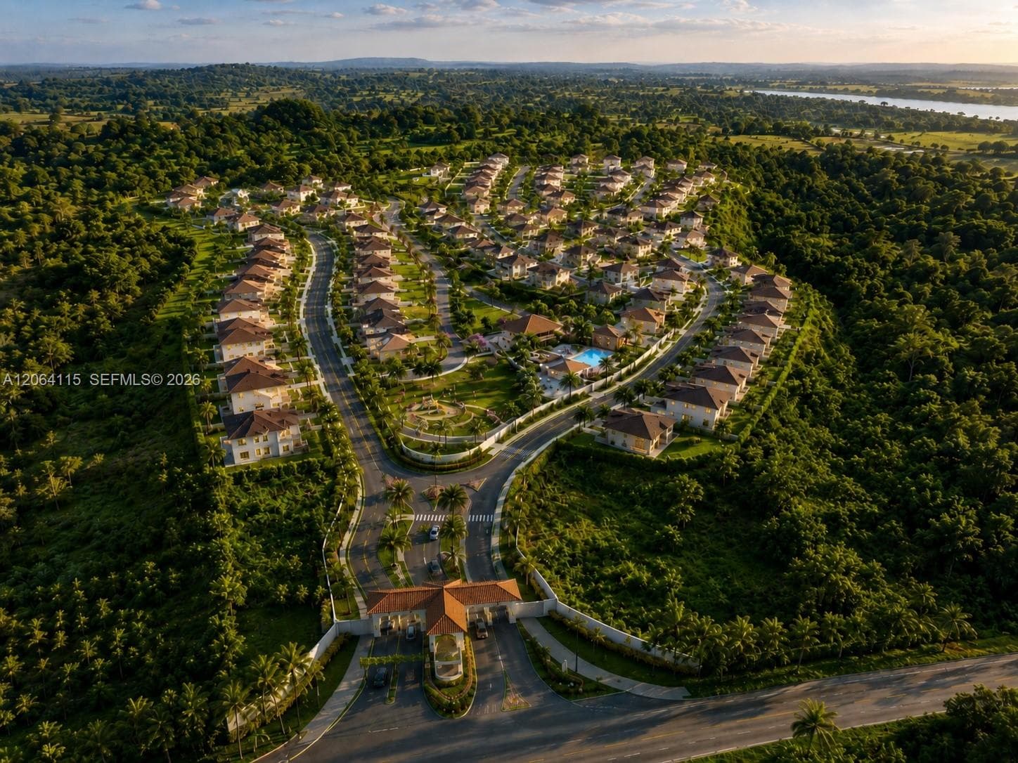 RESIDENTIAL COMMUNITY RENDERING AERIAL VIEW- VIRTUAL IMAGE