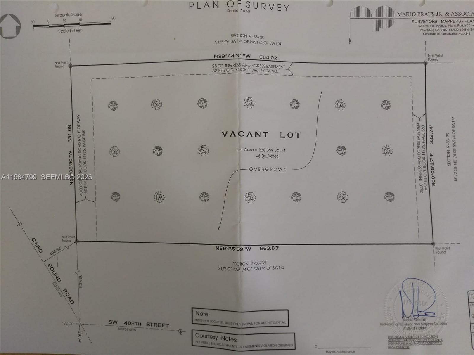 SURVEY VIEW OF SUBJECT PROPERTY